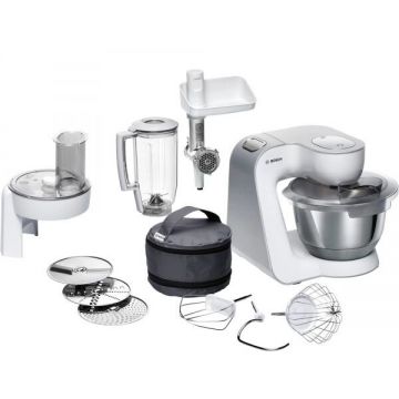 BOSCH Robot de bucatarie Bosch MUM58231, 1000W, 7 viteze + Pulse, 3.9 L (Argintiu)