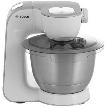 BOSCH Robot de bucatarie BOSCH MUM58259, vas 3.9l, blender 1.25l, 1000W, 7 trepte viteza, alb-argintiu