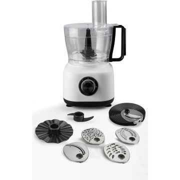 Gorenje Robot de bucatarie Gorenje SB800LBW, 800W, Vas 2.4L, Functie Pulse, Blender, 5 Accesorii pentru tocat si maruntit, Alb-Negru