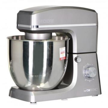 Robot de bucatarie Clatronic KM 3765, Otel/Aluminiu, 10 L, 8 Trepte de viteza, 1500 W (Argintiu)