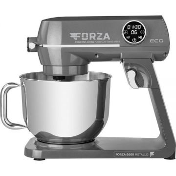 Robot de bucatarie ECG FORZA 6600 Metallo Scuro, 1800 W, 6,5 litri, LCD, sistem de amestecare planetar