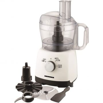 Robot de bucatarie Heinner Facille 400, 400 W, 2 viteze + Puls, bol 1.2 l, Alb