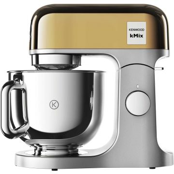 Robot de bucatarie Kenwood kMix KMX760YG, 1000 W, 6 viteze + Puls, bol 5 l, Auriu/Argintiu