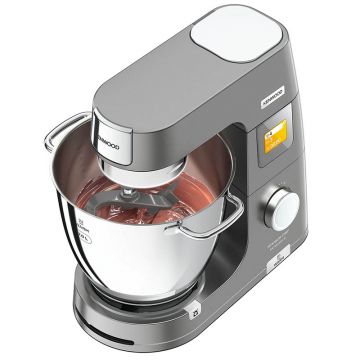 Robot de bucatarie Kenwood KWL90.004SI Titanium Chef Patissier XL, 1400 W, 6 functii presetate, 2 vase 7 l/ 5 l, 13 trepte viteza, cantar integrat, sistem de incalzire, 4 accesorii, argintiu