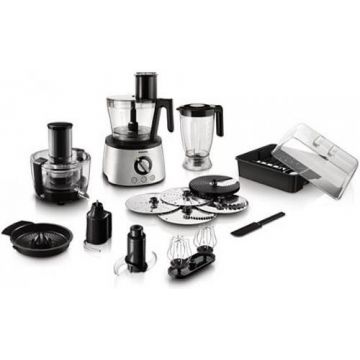 Robot de bucatarie Philips Avance Collection HR7778/00, 1300W, 2.4 l bol (Argintiu cu negru)