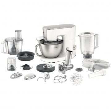 Robot de bucatarie Philips Avance Collection HR7958/00, 900 W, 7 viteze + Puls, bol 4 l, Alb/Gri Robot de bucatarie Philips Avance Collection HR7958/00, 900 W, 7 viteze + Puls, bol 4 l, Alb/Gri
