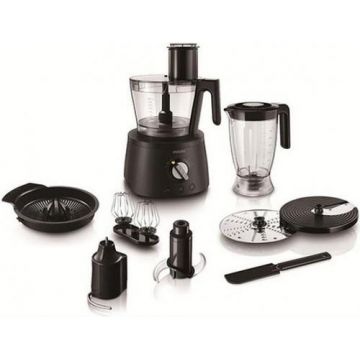 Robot de bucatarie Philips HR7776/90, 1300W, 2.4L bol(Negru)