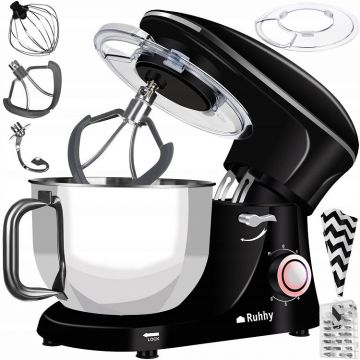Robot planetar de bucatarie Ruhhy, Putere 2200W, Bol 6.2 L Inox, 6 Viteze