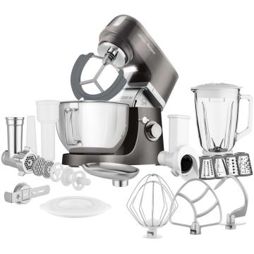 Sencor Robot de bucatarie Sencor STM 6378BK, 1000 W, 8 viteze bol inox 4.5 L, blender, masina de tocat, negru