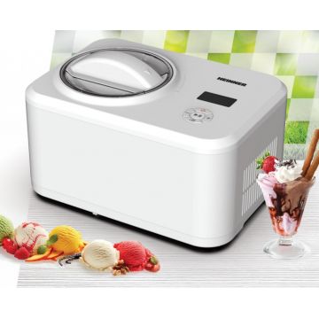 Aparat de facut inghetata Glace, Heinner, 1.5L, 150W, alb