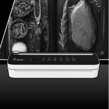 Aparat pentru vidat alimente Fram, 100W, crem/negru