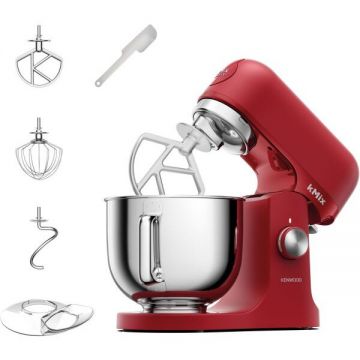 Kenwood Robot de bucatarie KENWOOD kMiX KMX751ARD, 1000 W, vas inox 5 l, 6 trepte viteza, 3 accesorii patiserie, functie amestecare delicata, functie pornire lenta, Rosu mat