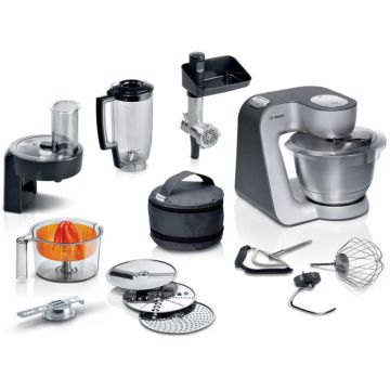 Robot de bucatarie Bosch MUM5935B, 1000W, 3.9L, Gri/Alb