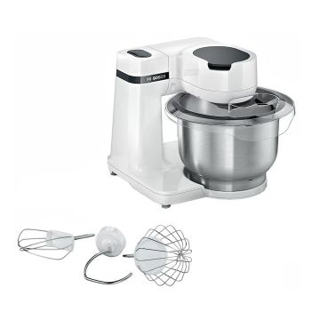 Robot de bucatarie Bosch MUMS2EW00, 700 W, 4 viteze, bol 3.8 l, Mixare planetara 3D, Alb