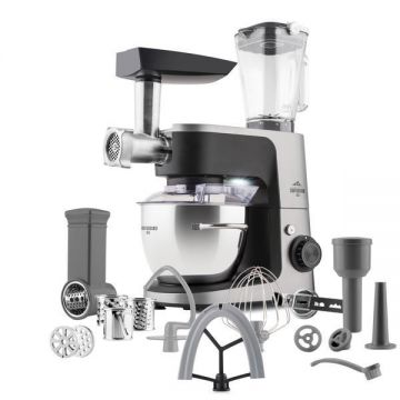 Robot de bucatarie Eta Gratussino III 3023 90020, 1200W, 4.5 litri, control continuu al vitezei + PULS, negru/gri
