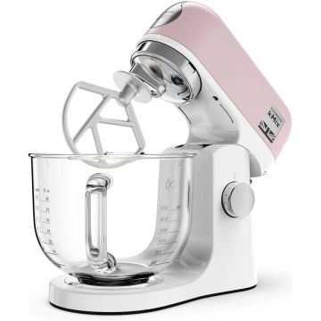 Robot de Bucatarie Planetar kMix KMX754APP Capacitate Vas Sticla 5L 1000W Roz Pastel