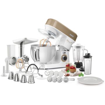 Sencor Robot de bucatarie, Sencor, 1200W, 5l, 6 trepte, Bronz-Alb