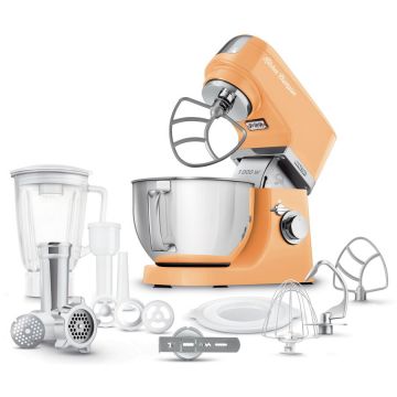 Sencor Robot de bucatarie Sencor STM 6353OR, 1000 W, 8 viteze bol inox 4.5 L, blender, masina de tocat, portocaliu